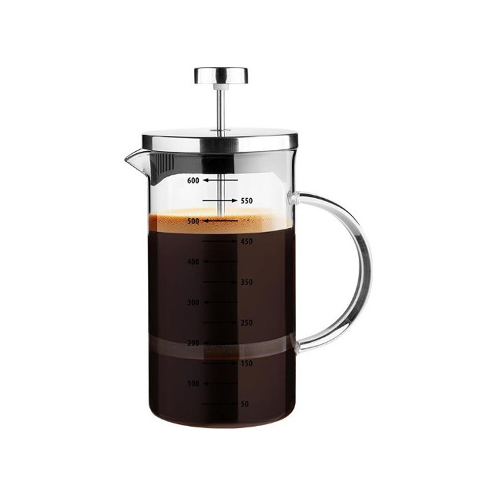 Wrobic Roestvrijstalen French Press koffiepers, 600 ml
